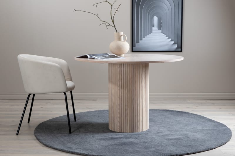 Biana Spisebord 110 cm Rundt Beige - Spisebord og køkkenbord
