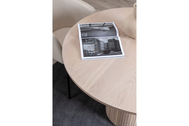 Biana Spisebord 110 cm Rundt Beige - Spisebord og køkkenbord