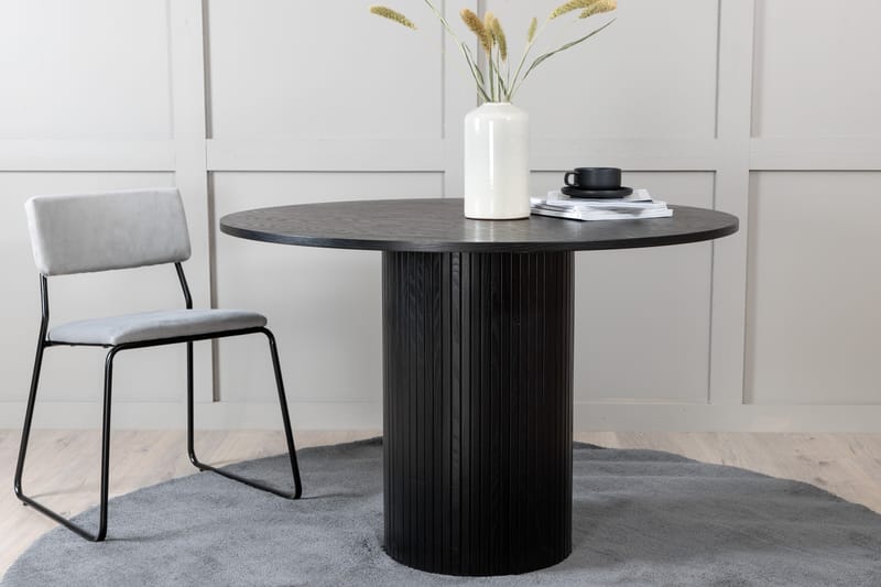 Bianca Spisebord 110 cm Rundt - Sort - Møbler - Borde - Spisebord og køkkenbord