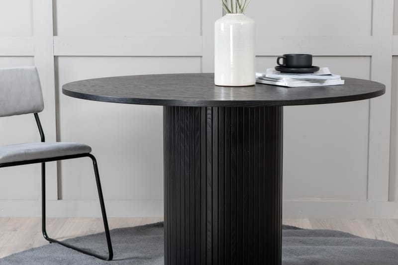 Bianca Spisebord 110 cm Rundt - Sort - Møbler - Borde - Spisebord og køkkenbord