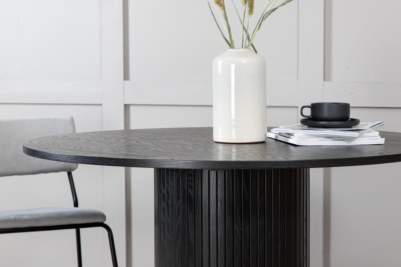 Bianca Spisebord 110 cm Rundt - Sort - Møbler - Borde - Spisebord og køkkenbord
