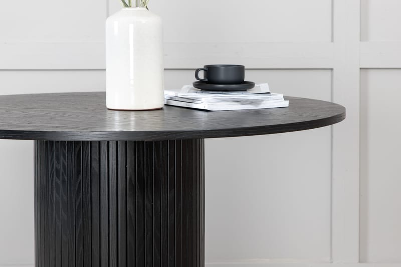 Bianca Spisebord 110 cm Rundt - Sort - Møbler - Borde - Spisebord og køkkenbord
