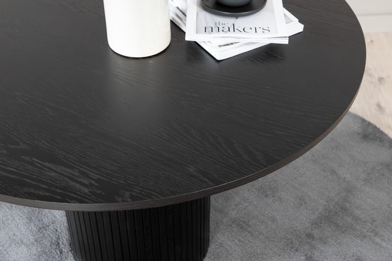 Bianca Spisebord 110 cm Rundt - Sort - Møbler - Borde - Spisebord og køkkenbord
