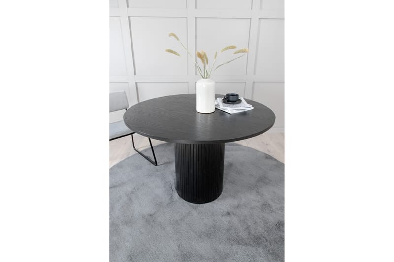 Bianca Spisebord 110 cm Rundt - Sort - Møbler - Borde - Spisebord og køkkenbord