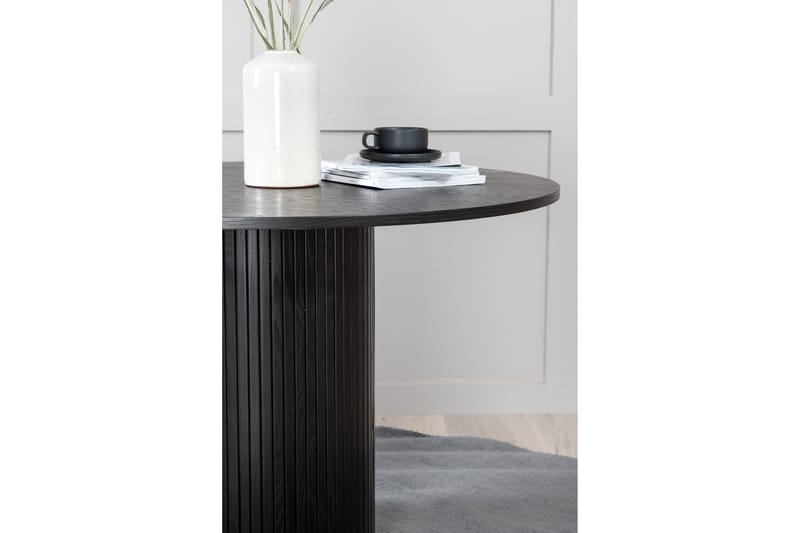 Bianca Spisebord 110 cm Rundt - Sort - Møbler - Borde - Spisebord og køkkenbord