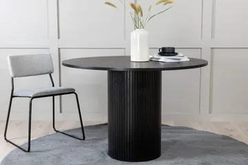 Bianca Spisebord 110 cm Rundt - Sort - Møbler - Borde - Spisebord og køkkenbord