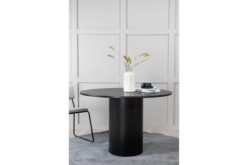 Bianca Spisebord 110 cm Rundt - Sort - Møbler - Borde - Spisebord og køkkenbord