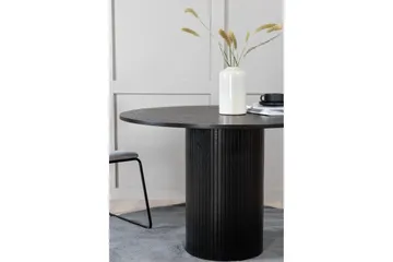 Bianca Spisebord 110 cm Rundt - Sort - Møbler - Borde - Spisebord og køkkenbord