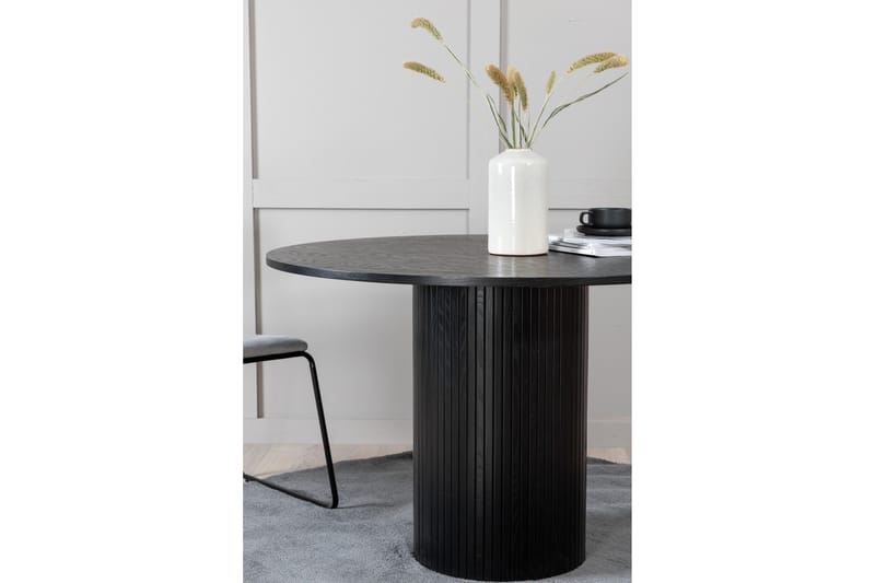 Bianca Spisebord 110 cm Rundt - Sort - Møbler - Borde - Spisebord og køkkenbord