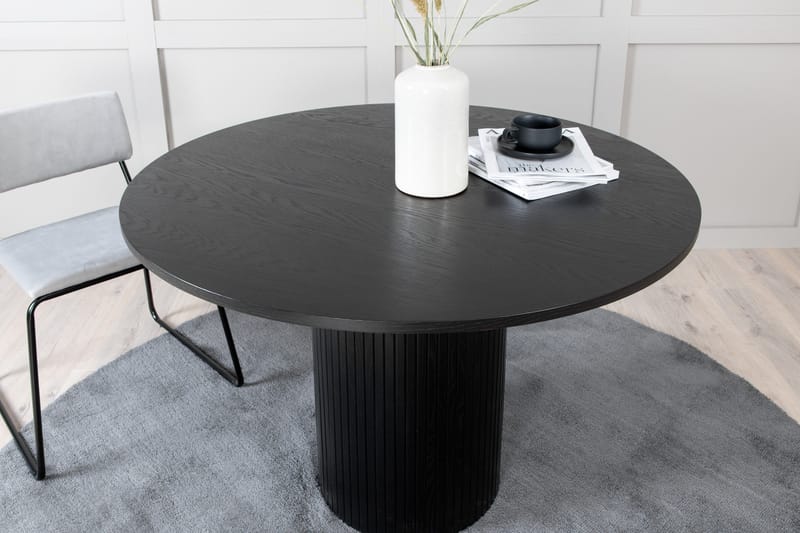 Bianca Spisebord 110 cm Rundt - Sort - Møbler - Borde - Spisebord og køkkenbord
