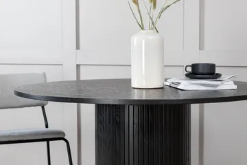 Bianca Spisebord 110 cm Rundt - Sort - Møbler - Borde - Spisebord og køkkenbord