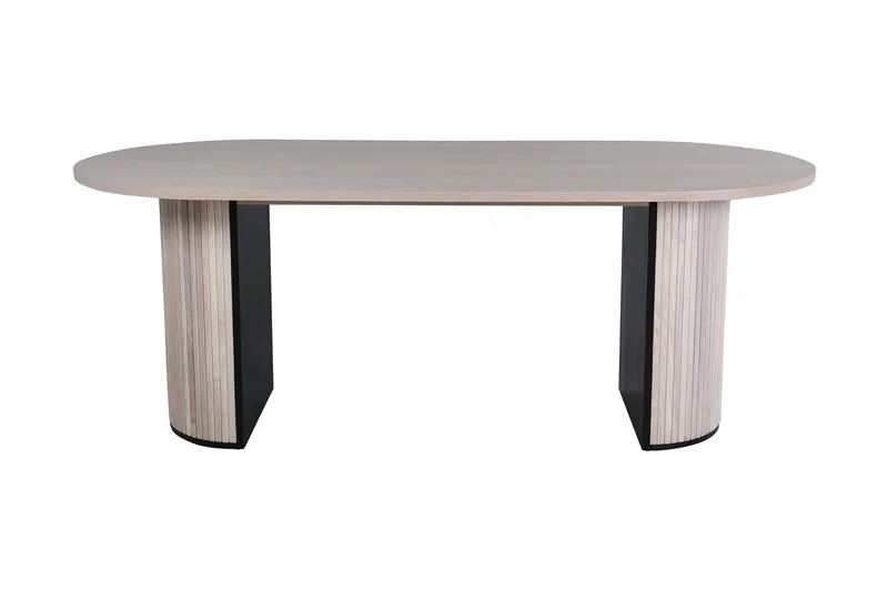 Bianca Spisebord 200 cm Ovalt, Beige