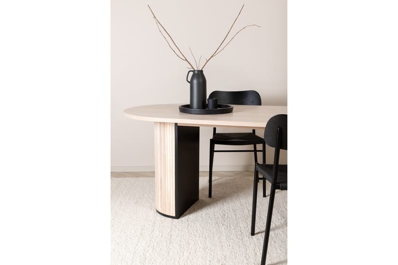 Bianca Spisebord 200 cm Ovalt - Beige - Møbler - Borde - Spisebord og køkkenbord