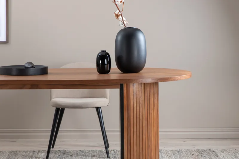 Bianca Spisebord 200 cm Ovalt - Valnødsbrun - Møbler - Borde - Spisebord og køkkenbord