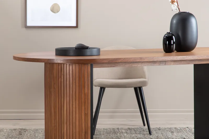 Bianca Spisebord 200 cm Ovalt - Valnødsbrun - Møbler - Borde - Spisebord og køkkenbord