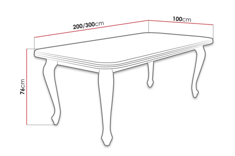 Biota Udvideligt spisebord 200 cm - Træ / natur - Spisebord og køkkenbord
