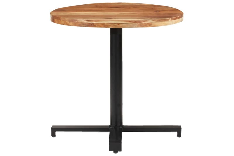 Bistrobord ø80x75 cm massivt akacietræ - Brun - Spisebord og køkkenbord