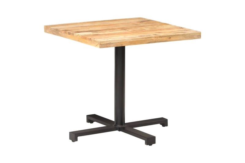 Bistrobord 80x80x75 cm firkantet ru mangotræ - Brun - Spisebord og køkkenbord