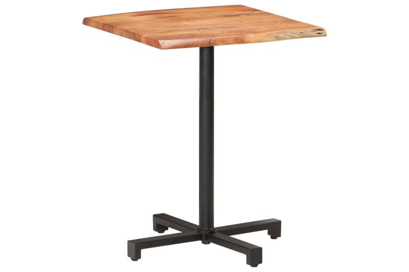 Bistrobord med levende kanter 60x60x75 cm massivt akacietræ - Brun - Spisebord og køkkenbord