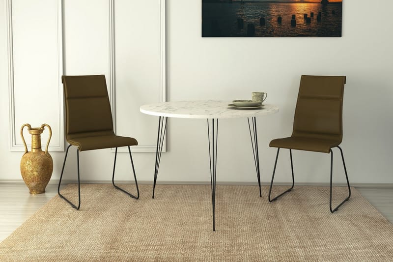 Bonnick Bord 90 cm - Sort/Hvid - Møbler - Borde - Spisebord og køkkenbord