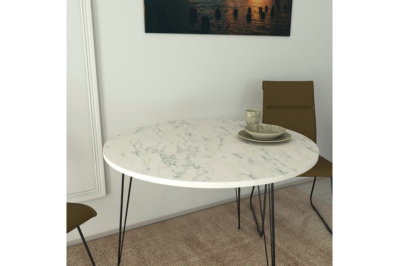 Bonnick Bord 90 cm - Sort/Hvid - Møbler - Borde - Spisebord og køkkenbord