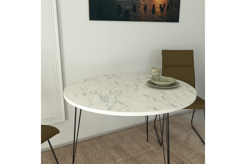 Bonnick Bord 90 cm - Sort/Hvid - Spisebord og køkkenbord