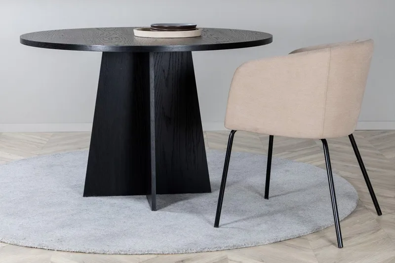 Bootcut Spisebord 110 cm Rundt - Svart - Møbler - Borde - Spisebord og køkkenbord