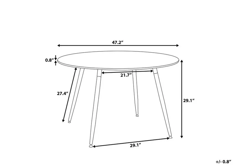 Bovio Spisebord 120 cm - Sort - Møbler - Borde - Spisebord og køkkenbord