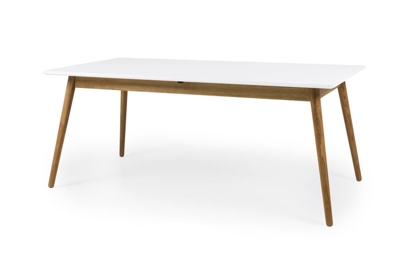Buckfast Spisebord 240 cm - Hvid / brun - Spisebord og køkkenbord
