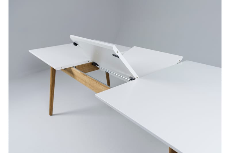 Buckfast Spisebord 240 cm - Hvid / brun - Spisebord og køkkenbord