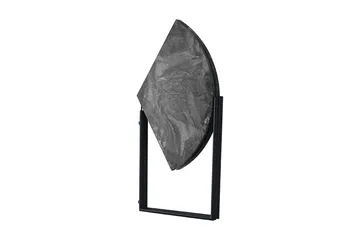 Buluca Rundt Spisebord 100 cm i Træ med Marmor- og Metaludseende - Mørkegrå - Møbler - Borde - Spisebord og køkkenbord