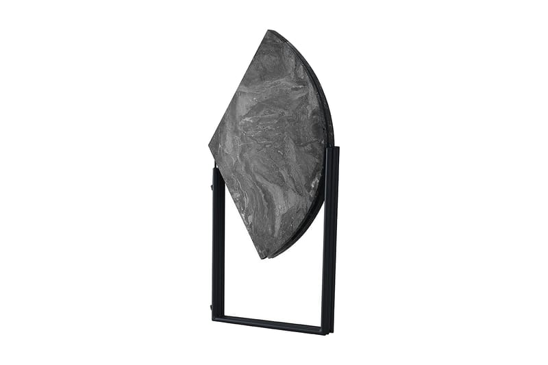 Buluca Rundt Spisebord 100 cm i Træ med Marmor- og Metaludseende - Mørkegrå - Møbler - Borde - Spisebord og køkkenbord