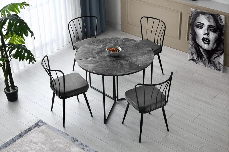 Buluca Spisebord 100 cm - Antracit - Møbler - Borde - Spisebord og køkkenbord