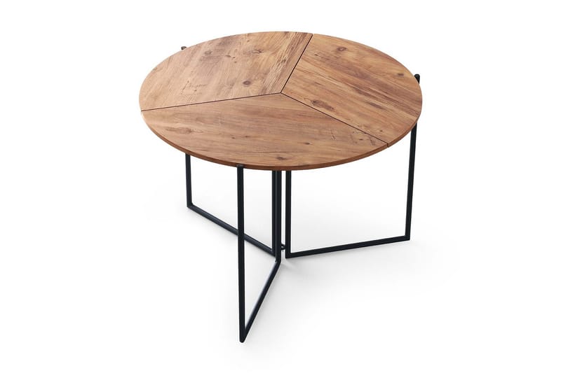 Buluca Spisebord 100 cm - Natur/Sort - Spisebord og køkkenbord