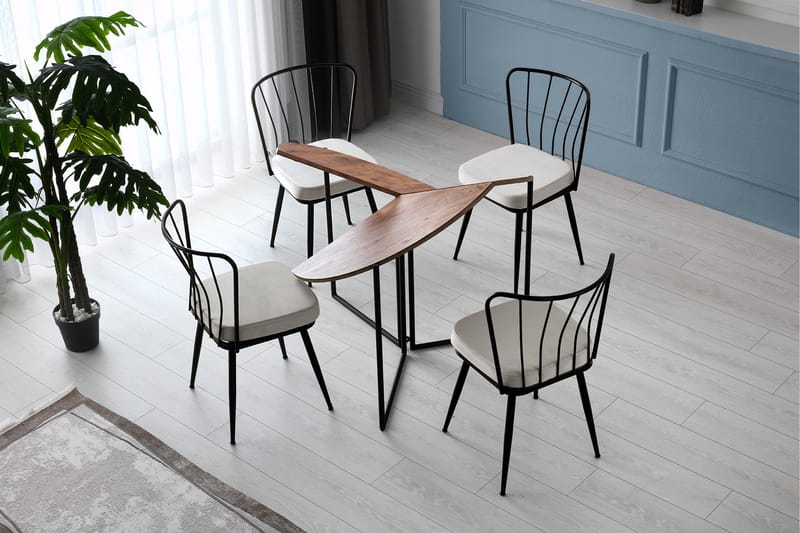 Buluca Spisebord 100 cm - Natur/Sort - Møbler - Borde - Spisebord og køkkenbord