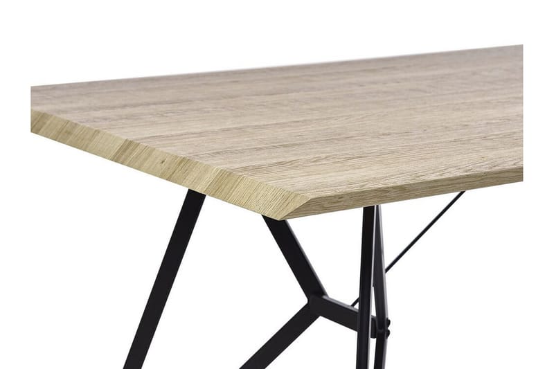 Buscot Spisebord 160 cm - Lyst Træ/Sort - Møbler - Borde - Spisebord og køkkenbord