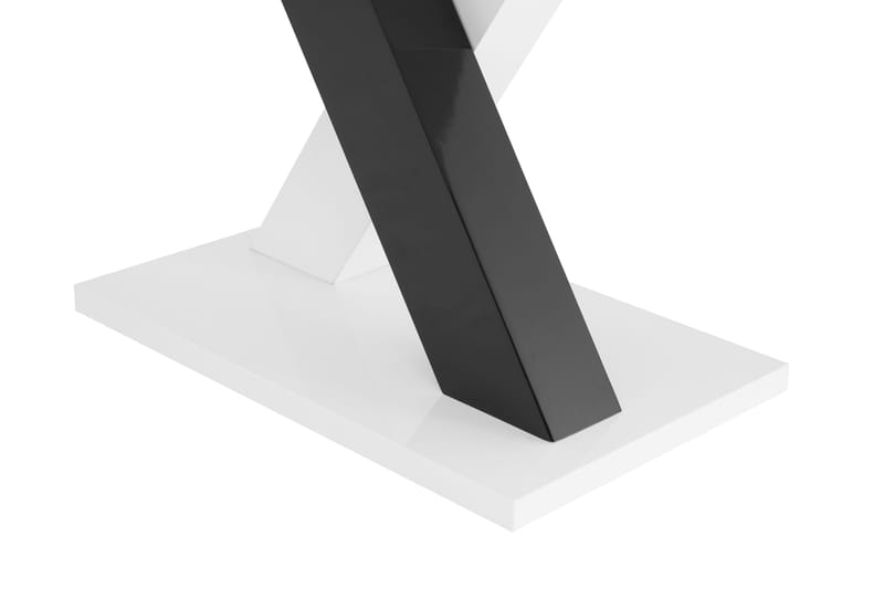 Cesi Rektangulært Spisebord 140 cm i Malet Træ - Hvid / Sort - Møbler - Borde - Spisebord og køkkenbord