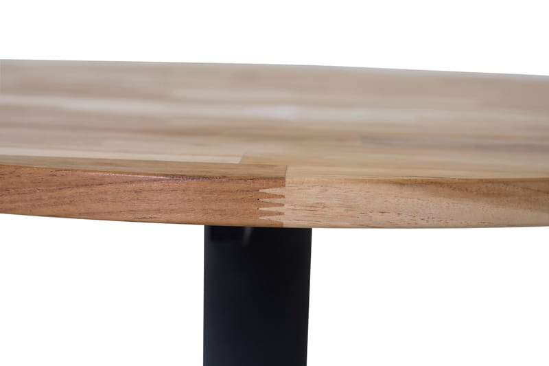 Cirebon Bord 140 cm Rund Træ/Natur/Sort - Møbler - Borde - Spisebord og køkkenbord