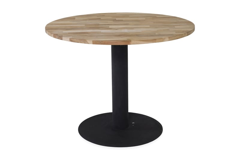Cirebon Bord 140 cm Rund Træ/Natur/Sort - Møbler - Borde - Spisebord og køkkenbord