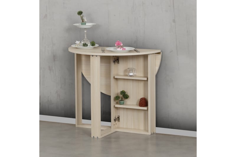 Comfortale spisebord rundt sammenfoldeligt - Eg - Møbler - Borde - Spisebord og køkkenbord