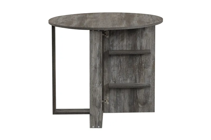 Comfortale spisebord rundt sammenfoldeligt - Grå træ - Møbler - Borde - Spisebord og køkkenbord