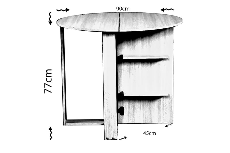 Comfortale spisebord rundt sammenfoldeligt - Mørk eg - Møbler - Borde - Spisebord og køkkenbord