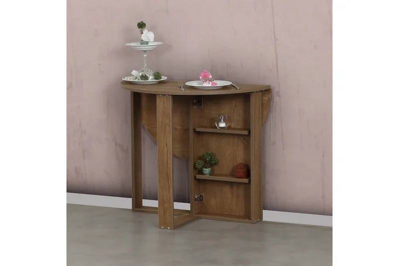 Comfortale spisebord rundt sammenfoldeligt - Mørk eg - Møbler - Borde - Spisebord og køkkenbord