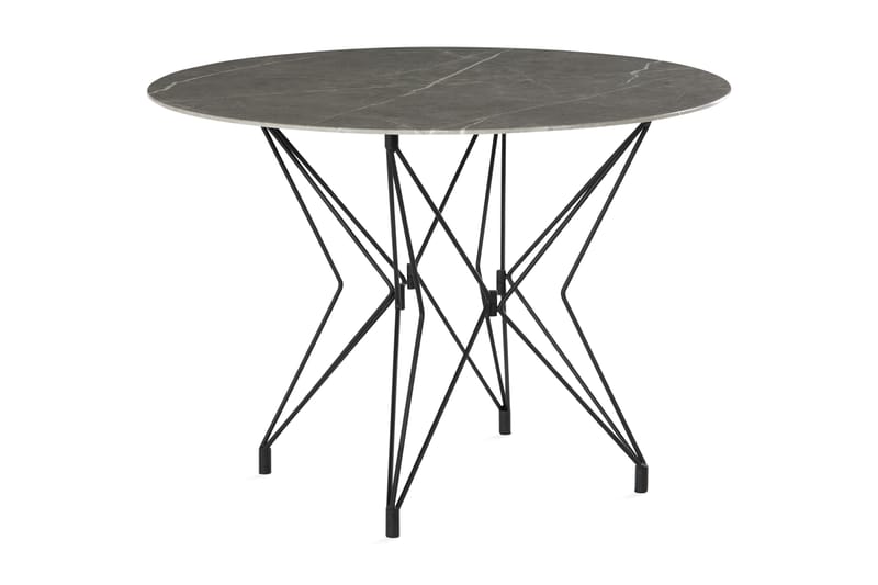 Comptons Spisebord 106 cm Rund - Grå/Sort - Spisebord og køkkenbord