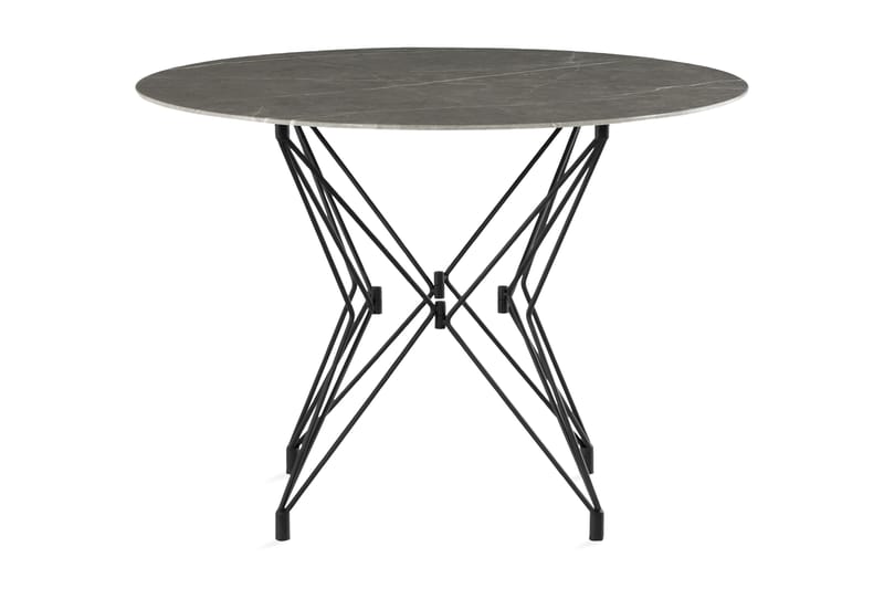 Comptons Spisebord 106 cm Rund - Grå/Sort - Møbler - Borde - Spisebord og køkkenbord