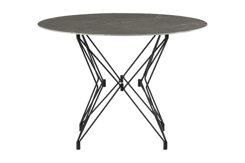 Comptons Spisebord 106 cm Rund - Grå/Sort - Spisebord og køkkenbord