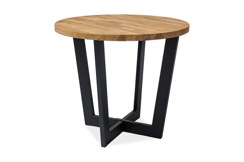 Conota Spisebord 90 cm Rundt - Eg/Sort - Spisebord og køkkenbord