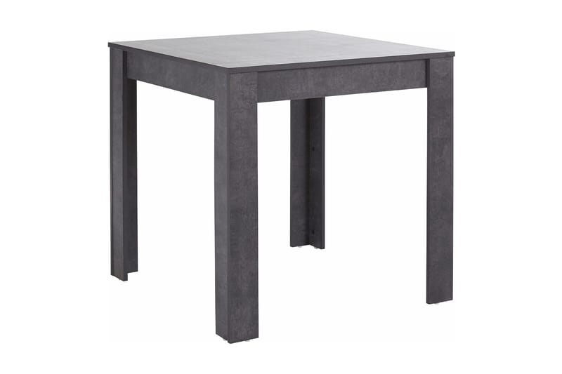 Corot Lille Firkantet Spisebord 80 cm i Sten med Betonlook - Mørkegrå - Møbler - Borde - Spisebord og køkkenbord