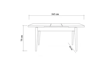 Corralez Bord 75 cm - Træ/natur/Grøn - Møbler - Borde - Spisebord og køkkenbord
