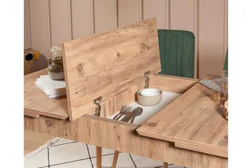 Corralez Bord 75 cm - Træ/natur/Grøn - Møbler - Borde - Spisebord og køkkenbord